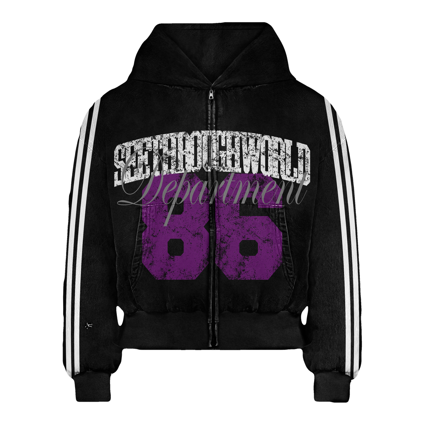 See-trough zipup hoodie