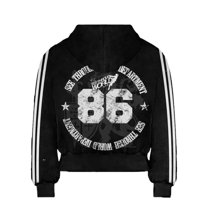 See-trough zipup hoodie