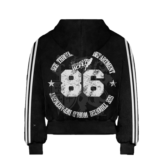 See-trough zipup hoodie